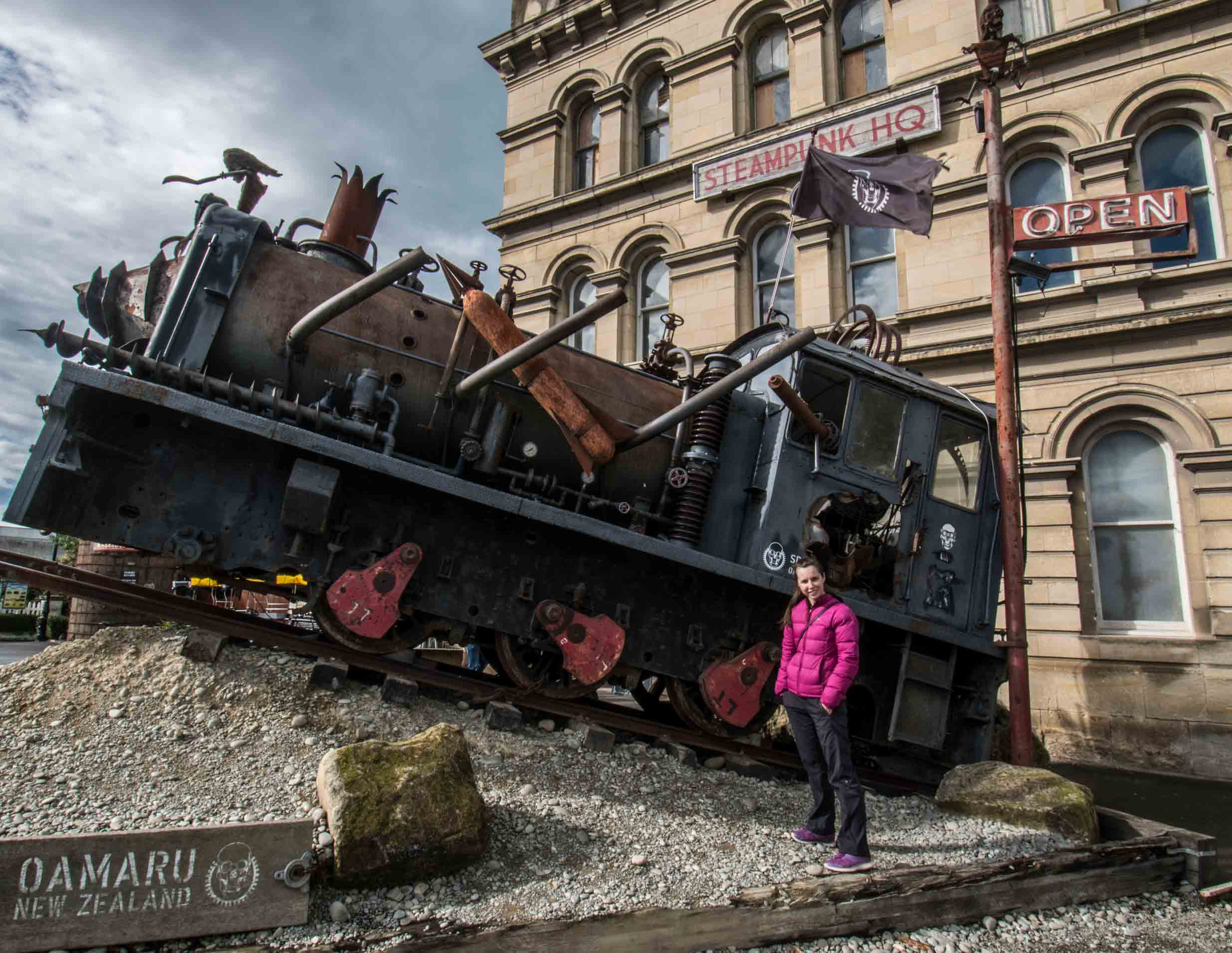 Steampunk train Oamaru
